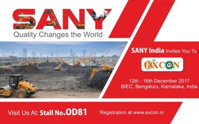 1512548870130847 SANY will show how quality changes the world power at India Excon 2017